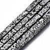 Electroplated Natural Lava Rock Beads Strands G-T114-63-2