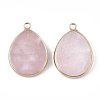 Natural Rose Quartz Pendants G-S344-57G-2