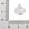 Brass Micro Pave Clear Cubic Zirconia Charms KK-K371-32P-3