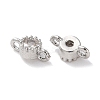 Rack Plating Brass Pave Clear Cubic Zirconia Connector Charms KK-Z039-38P-2