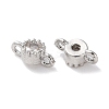 Rack Plating Brass Pave Clear Cubic Zirconia Connector Charms KK-Z039-38P-2