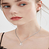 1Pc 304 Stainless Steel Letter Pendant Necklaces NJEW-LP0001-33E-P-4