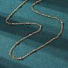 PVD Vacuum Plating 304 Stainless Steel Cable Chains Necklaces X-MAK-L015-41G-1