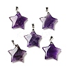 Natural Amethyst Pendants G-I319-04P-05-1