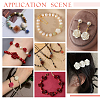 64Pcs 8 Colors Synthetic Coral 3D Flower Rose Beads CORA-GA0001-02-6
