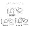 6Pcs 3 Style 304 Stainless Steel D-Ring Anchor Shackle Clasps STAS-UN0025-12-5