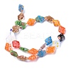 Rhombus Handmade Millefiori Glass Beads LK-R004-48-2
