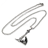 Viking Style Titanium & 201 Stainless Steel Pendant Necklaces LS-NJEW-C066-11P-2