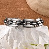 Great Valentines Day Gifts for Boyfriend 304 Stainless Steel Silicone Bracelets BJEW-I129-B-3