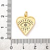 Brass Micro Pave Cubic Zirconia Pendants KK-U033-07G-02-3