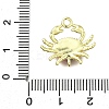 Brass Red Enamel Carb Links Connector Charms KK-K400-19G-3