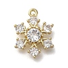 Rack Plating Brass Micro Pave Cubic Zirconia Pendants KK-M014-10A-G-1