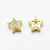 Brass Micro Pave Cubic Zirconia Pendants ZIRC-G130-09G-NR-2