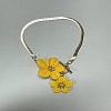 Flower Alloy & CCB Plastic Charm Iron Snake Chain Anklets FS-WGEA5BB-02-1