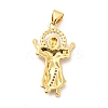 Rack Plating Brass Micro Pave Cubic Zirconia Pendants X-KK-K270-34G-3