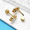 Ion Plating(IP) 304 Stainless Steel Stud Earrings EJEW-A118-17G-02-3