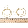 Electroplated 304 Stainless Steel Flat Round Dangle Earrings EJEW-Z129-09G-5
