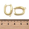 Horse Eye Brass Micro Pave Cubic Zirconia Hoop Earring Findings KK-C134-25G-3