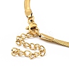 Crystal Rhinestone Dollar Sign Pendant Necklace with Herringbone Chains NJEW-I116-03G-4