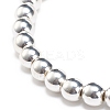 Synthetic Hematite Round Beaded Stretch Bracelet BJEW-JB08582-02-4