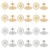 24Pcs 2 Colors 304 Stainless Steel Stud Earring Findings STAS-UN0040-82-1