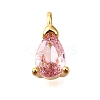 Brass Micro Pave Cubic Zirconia Pendants KK-D356-08C-G-1