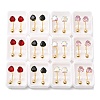 304 Stainless Steel Heart Stud Earrings EJEW-F396-04C-G-2