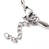 Tarnish Resistant 304 Stainless Steel Round Snake Chain Bracelets STAS-B021-19A-P-3