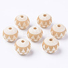 Unfinished Natural Wood European Beads WOOD-S057-006A-1