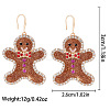 Christmas Alloy Enamel & Rhinestone Stud Dangle Earrings FS-WG10992-08-1