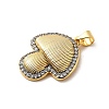Brass Micro Pave Cubic Zirconia Pendants KK-A266-04E-G-2