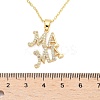 Mother's Day Brass Micro Pave Clear Cubic Zirconia Pendant Necklaces for Women NJEW-Q021-01B-G-5