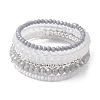 Non-magnetic Synthetic Hematite Bead & Glass Bangle Making BJEW-JB10989-1