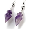 Natural Amethyst Pointed Dowsing Pendulums G-K338-12P-05-2