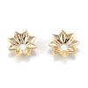 Multi-Petal Brass Bead Caps KK-D063-17G-3