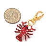 2Pcs Crayfish Glass Seed Beads Pendant Decorations HJEW-MZ00352-5