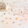 60Pcs 6 Style 304 Stainless Steel Stud Earring Findings STAS-DC0010-11-5