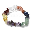 Natural Mixed Gemstone & Glass Chips Beaded Stretch Bracelets LS-BJEW-E090-01-1