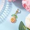 Flower Polymer Clay & Glass Pendants Decorations HJEW-MZ00327-02-2