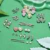 DIY ABS Plastic Imitation Pearl Angel Pendant Making Kits DIY-FP0001-44-5
