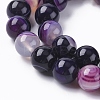 Natural Striped Agate/Banded Agate Beads Strands G-G582-10mm-52-3