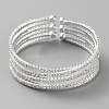 Crystal Rhinestone Tennis Cuff Bangle BJEW-WH0017-32-1