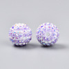 Stripe Pattern Resin AB Rhinestone Round Beads RESI-S313-18x20-16-2