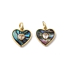 Brass Micro Pave Cubic Zirconia Pendants KK-K384-23C-G-1
