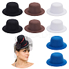 8Pcs 4 Colors Terry Fabric Mini Hat Fascinator Base AJEW-NB0005-99-1