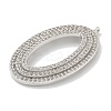Rack Plating Brass Micro Pave Cubic Zirconia Pendants KK-L224-051P-2