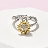 Rotatable Open Finger Rings for Women RJEW-H245-02PG-2