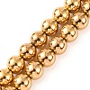 Electroplated Synthetic Non-magnetic Hematite Beads Strands G-H027-C01-04-1