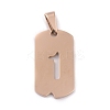Ion Plating(IP) 304 Stainless Steel Pendants STAS-O127-C01-1