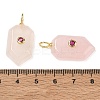 Natural Rose Quartz Pendants KK-CBAF9BC-20G-03-3